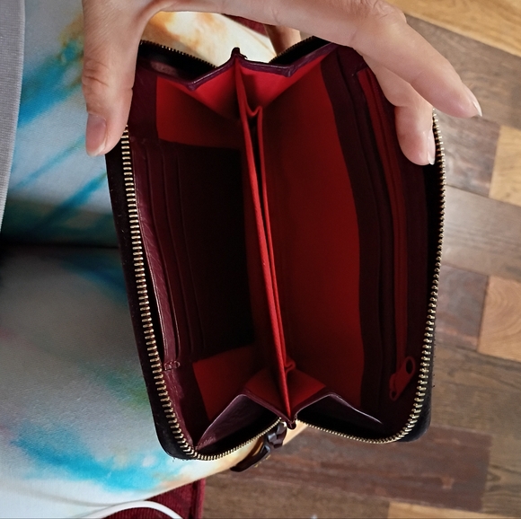 Dooney & Bourke Burgundy Leather Wallet - Picture 5 of 5
